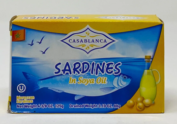 CASABLANCA SARDINES IN SUNFLOWER OIL 125 GR
