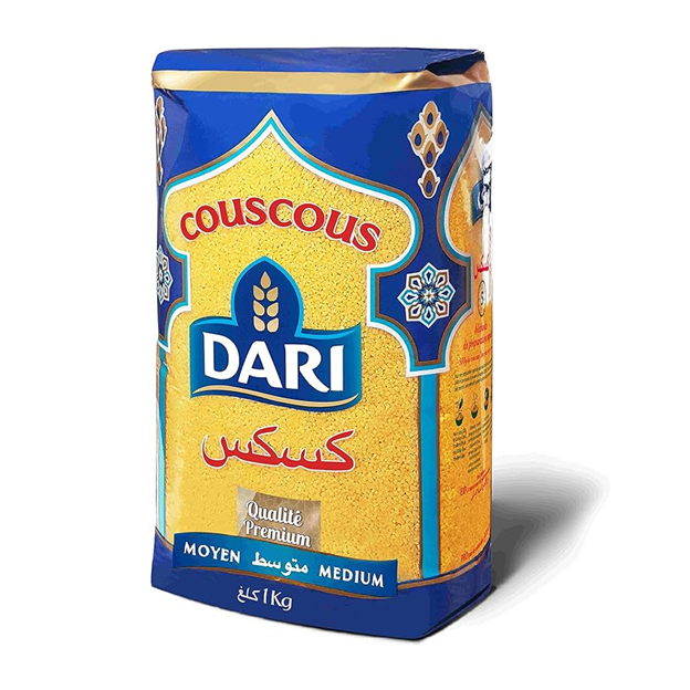 DARI MEDIUM COUSCOUS PREMIUM QUALITY 1 KG - Sahara Specialty Foods