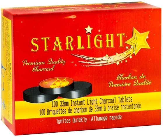 Starlight Superior Quality Charcoal 10 X 10 Pcs 33 Mm