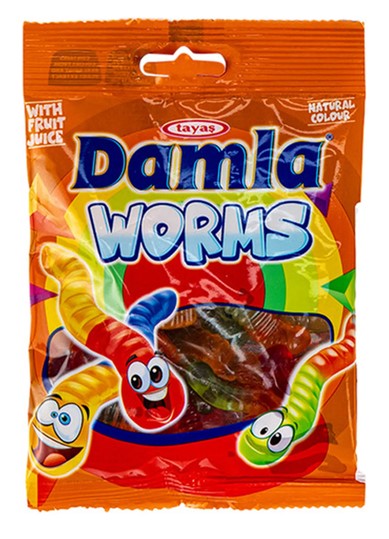 TAYAS DAMLA HALAL GUMMY WORMS 80 G - Sahara Specialty Foods