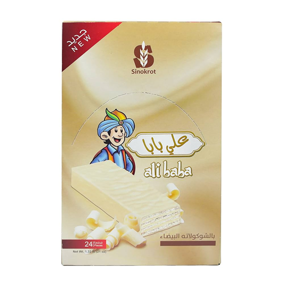 ALI BABA WAFER WHITE CHOCOLATE 24 X 25 GR