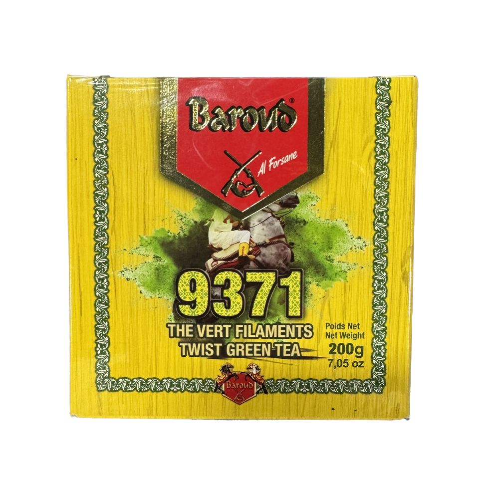 Baroud Tea بارود 9371 شاي أخضر مغربي ملتوي 200 غرام – Sahara Specialty Foods
