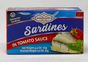 CASABLANCA SARDINES IN TOMATO SAUCE 125 GR