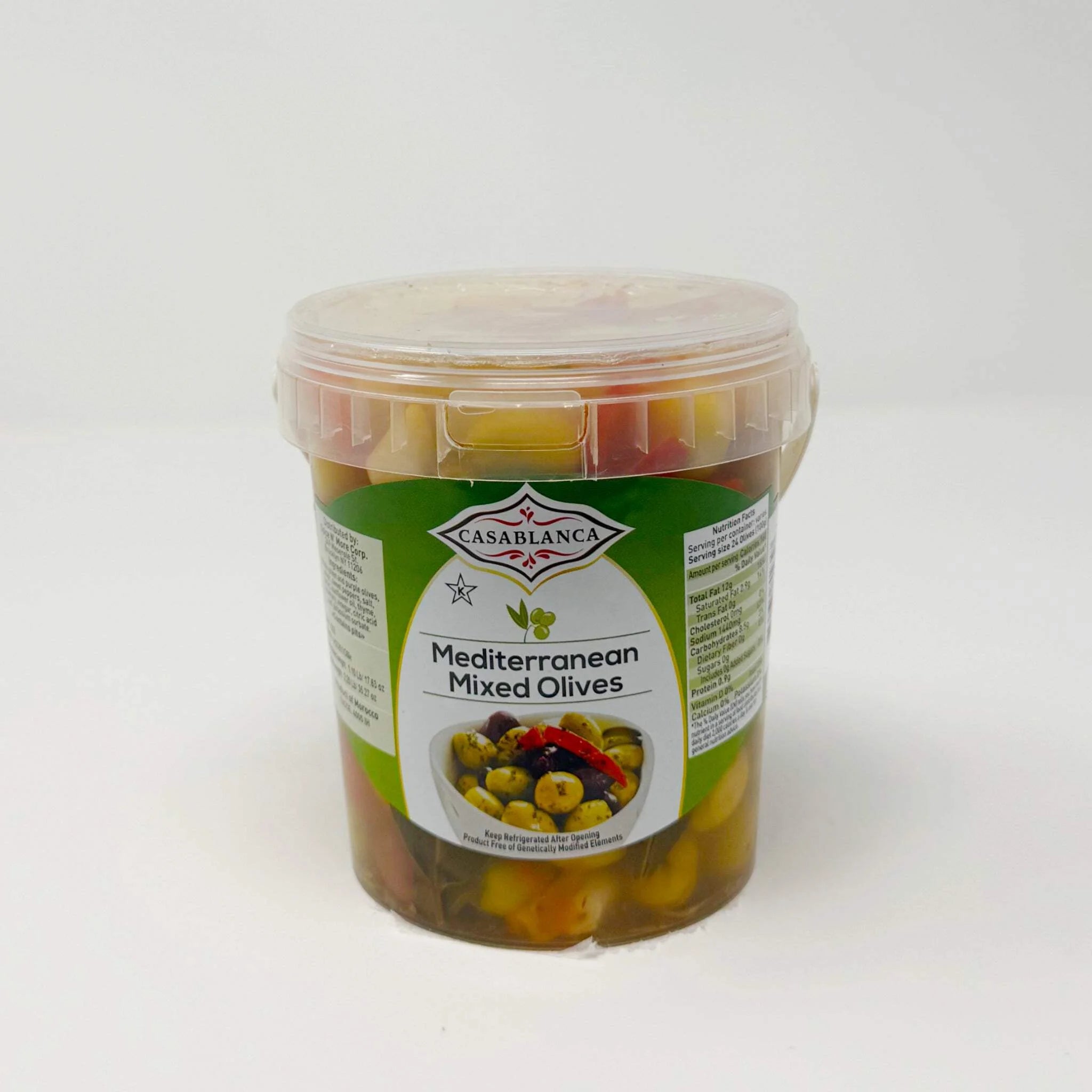 CASABLANCA MEDITERRANEAN MIXED OLIVES BUCKET 2 LBS