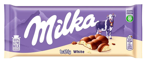 Milka Bubly White Chocolate 95 Gr