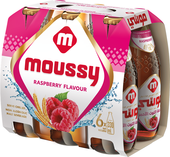 Moussy Non-Alcoholic Beverage Raspberry Flavor 6x330ml - Sahara Specialty Foods