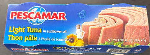 PESCAMAR TUNA SUNFLOWER OIL 3 X 80G