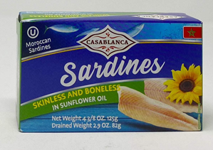 CASABLANCA SARDINES IN SKINLESS AND BONELESS 125 G