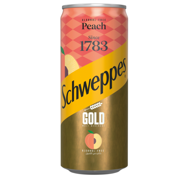 Schweppes Sparkling Soda Peach 300ml 6-pack - Sahara Specialty Foods