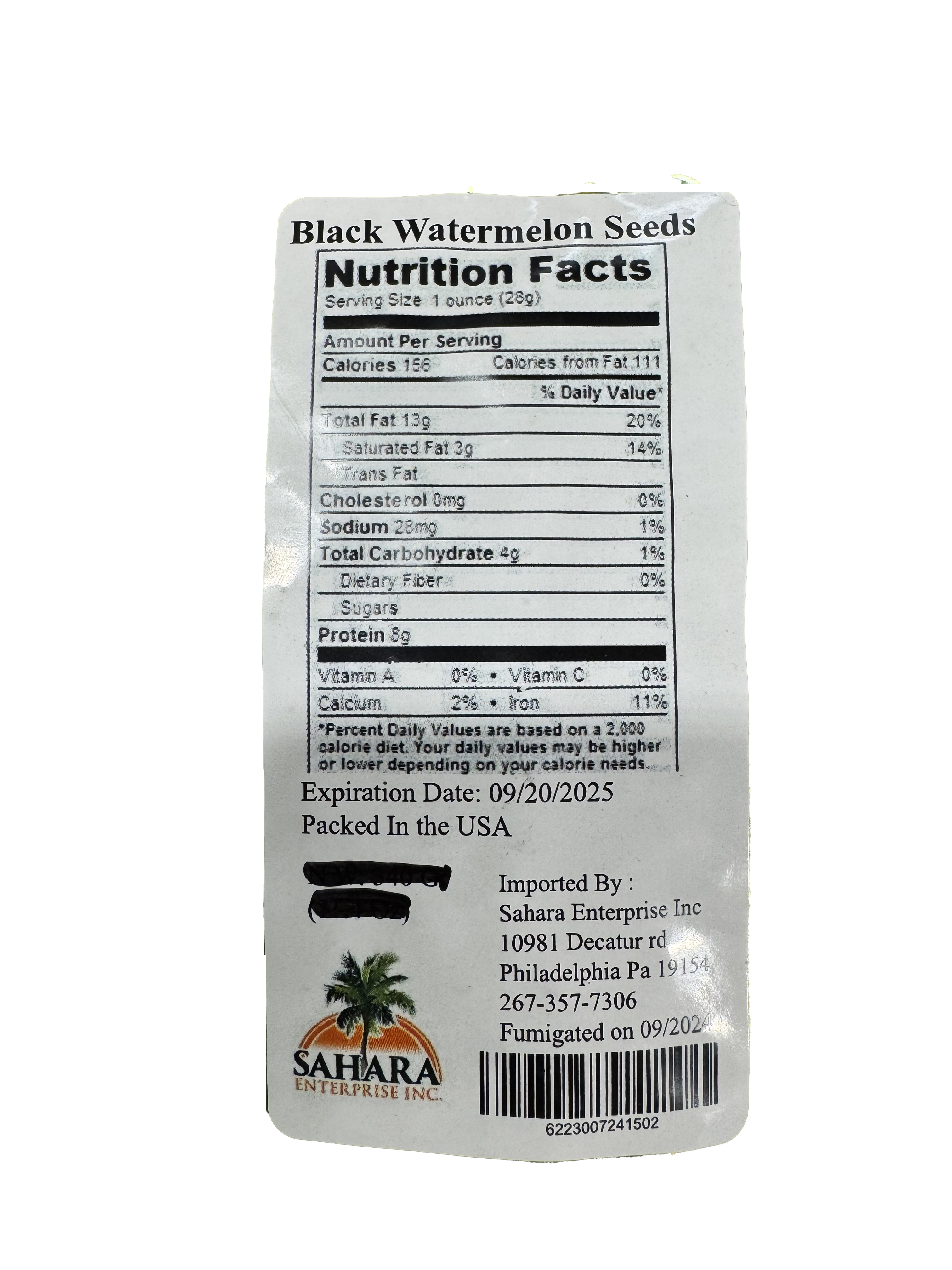 Sahara Crunchy Nuts Black Watermelon Seeds 300g - Sahara Specialty Foods