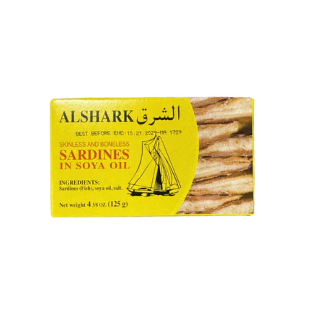 Al Shark Skinless & Boneless Sardines in Soya Oil 125g