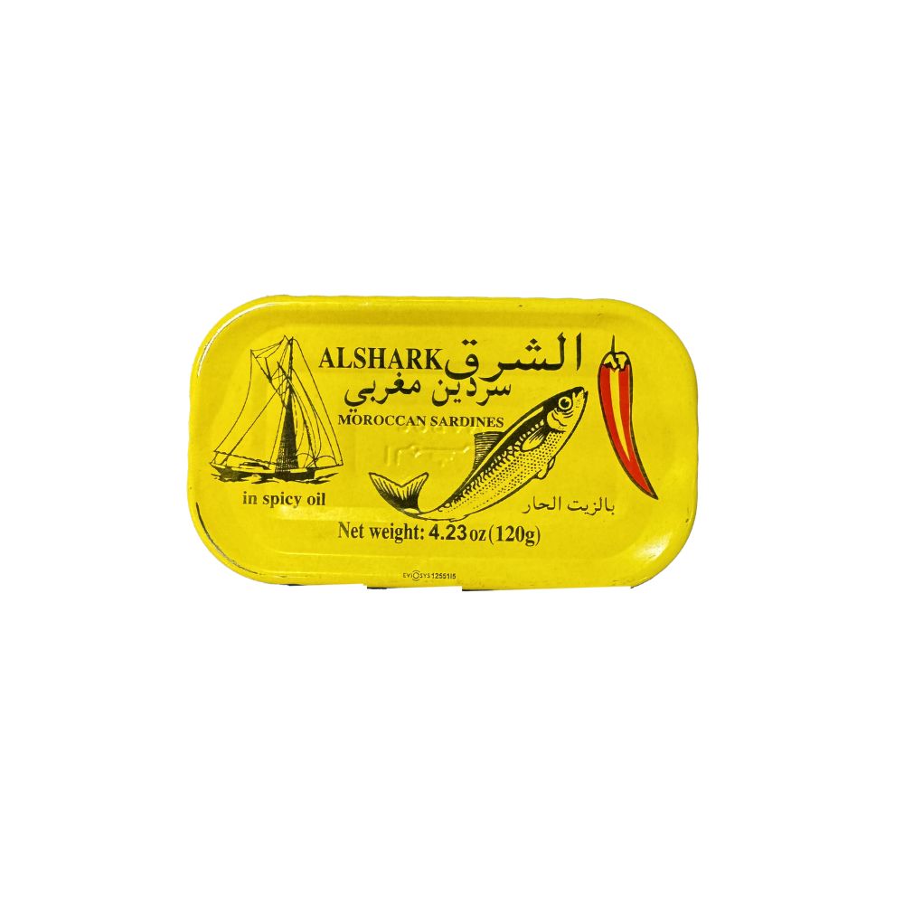 Al Shark Moroccan Sardine in Spicy Olive Oil 120g - Sahara Specialty Foods