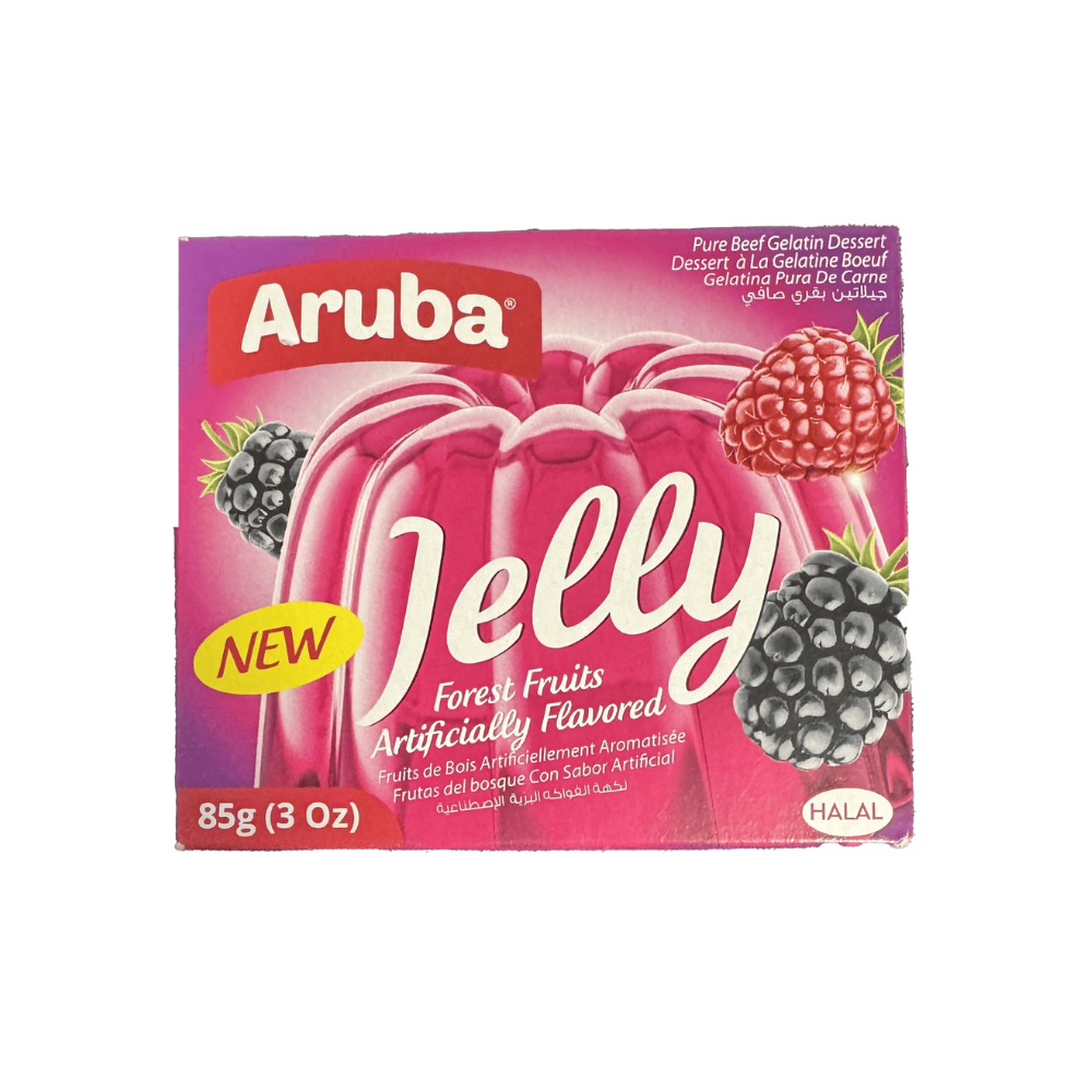 Aruba Halal Jello Forest Fruits Flavor 85g - Sahara Specialty Foods
