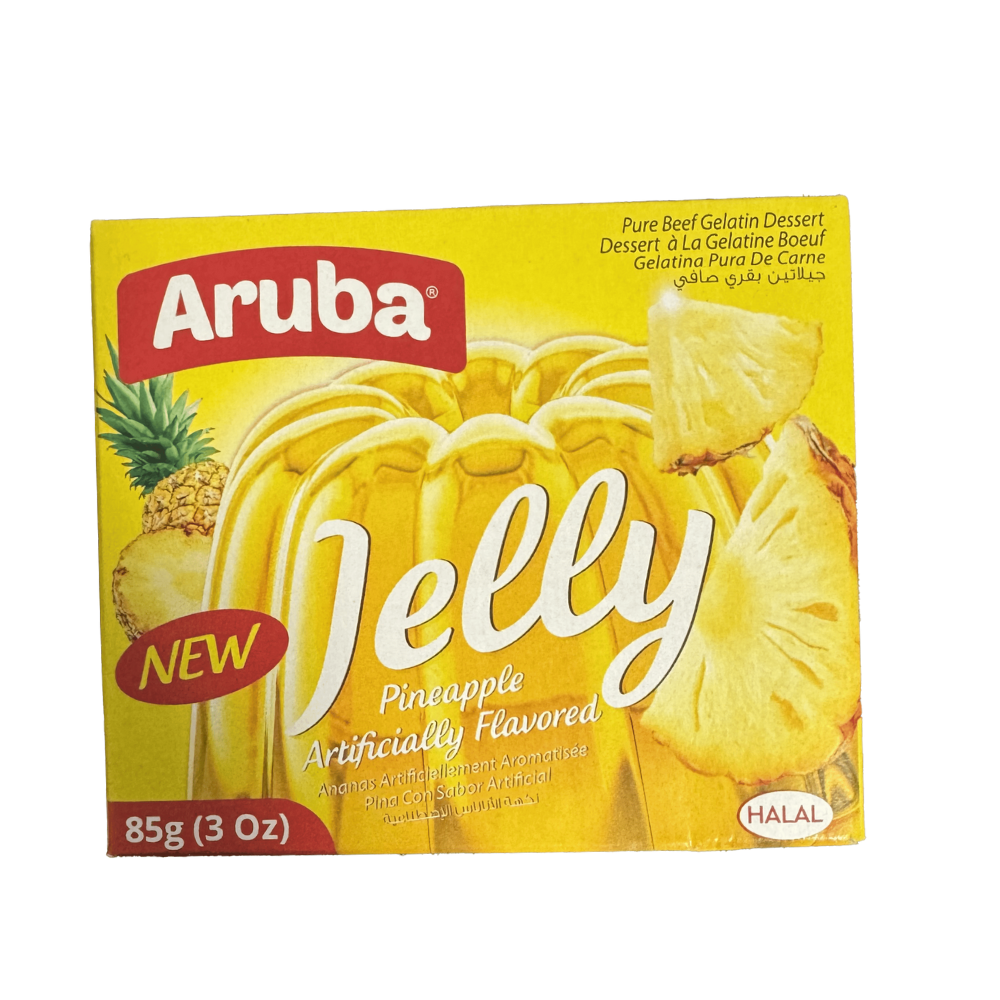 Aruba Halal Jello Pineapple Flavor 85g - Sahara Specialty Foods