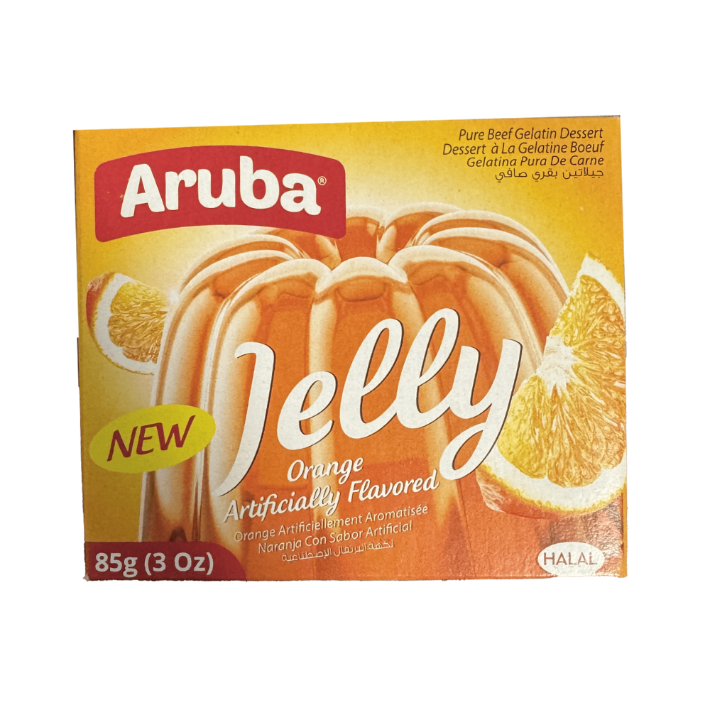 Aruba Halal Jello Orange Flavor 85g - Sahara Specialty Foods