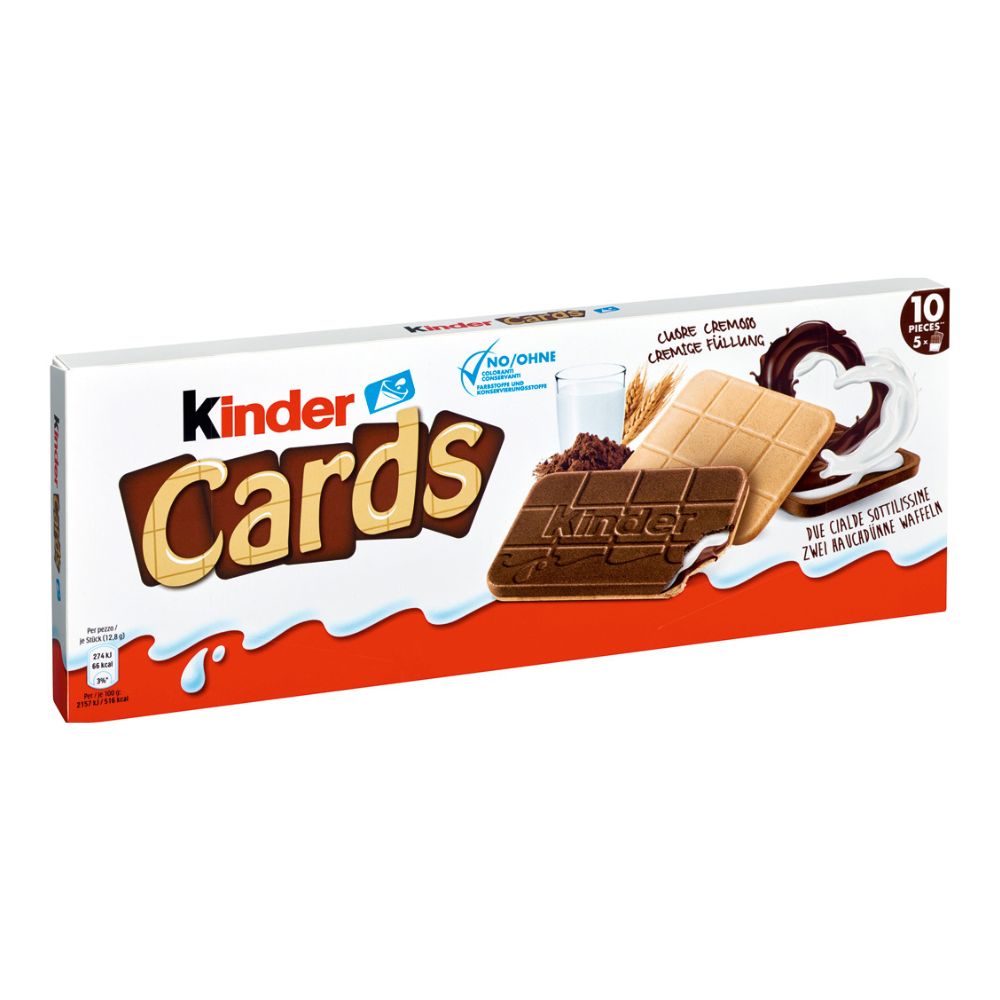 Kinder Cards w/ White and Milk Chocolate 5 Pack 128g - Sahara Specialty Foods