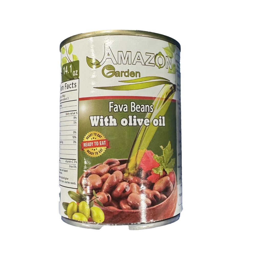 Amazon Garden Fava Beans w/ Olive Oil 400Gr - Sahara Specialty Foods