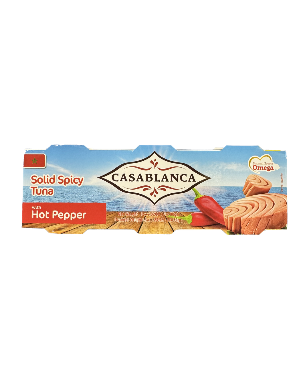 Casablanca Tuna w/ Hot Pepper 3 pack 240g - Sahara Specialty Foods