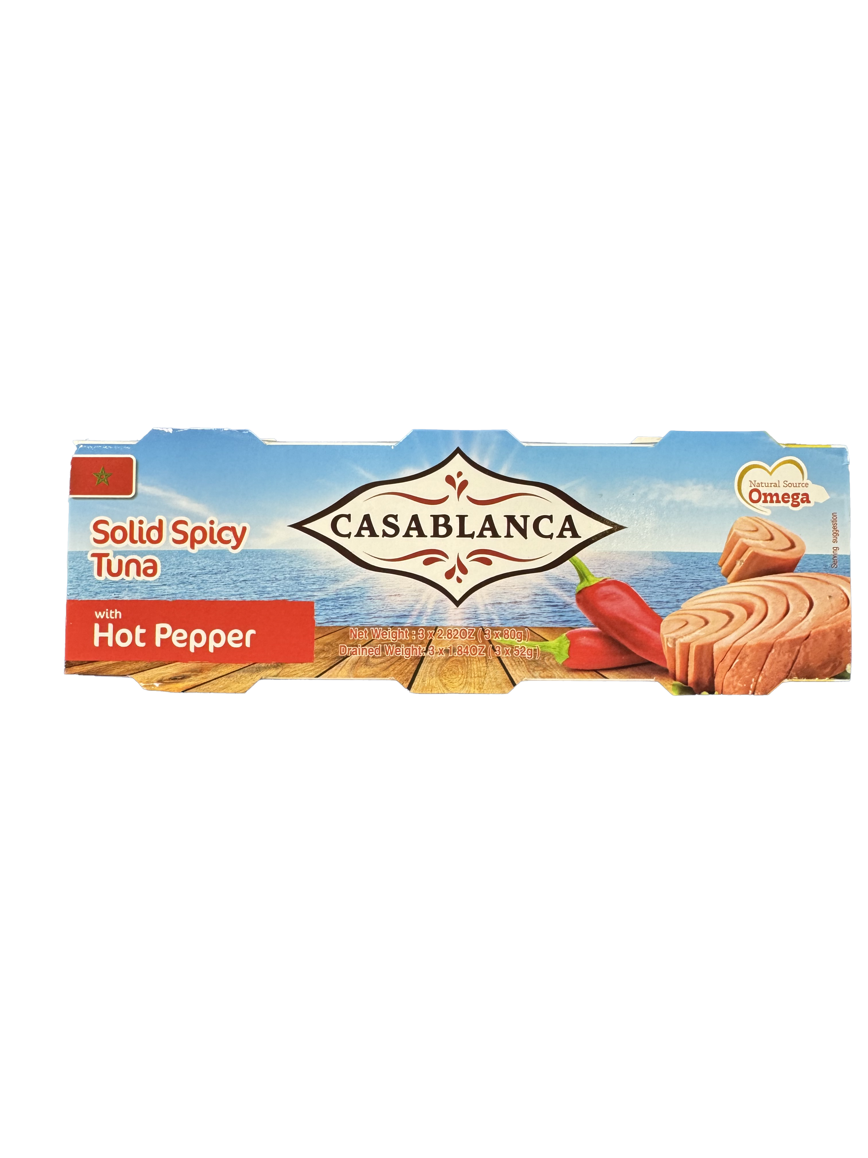 Casablanca Tuna w/ Hot Pepper 3 pack 240g - Sahara Specialty Foods