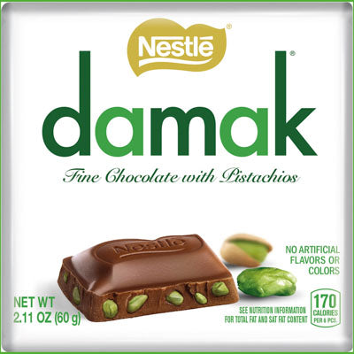 Nestle Damak Chocolate Bar w/ Pistachio 60g - Sahara Specialty Foods