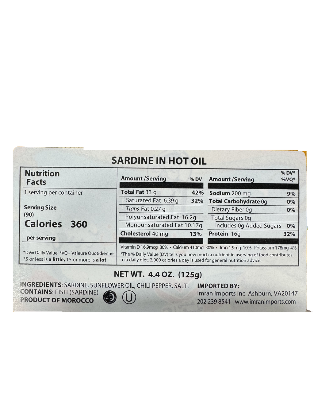 Mario Sardines in Spicy Oil 125g - Sahara Specialty Foods