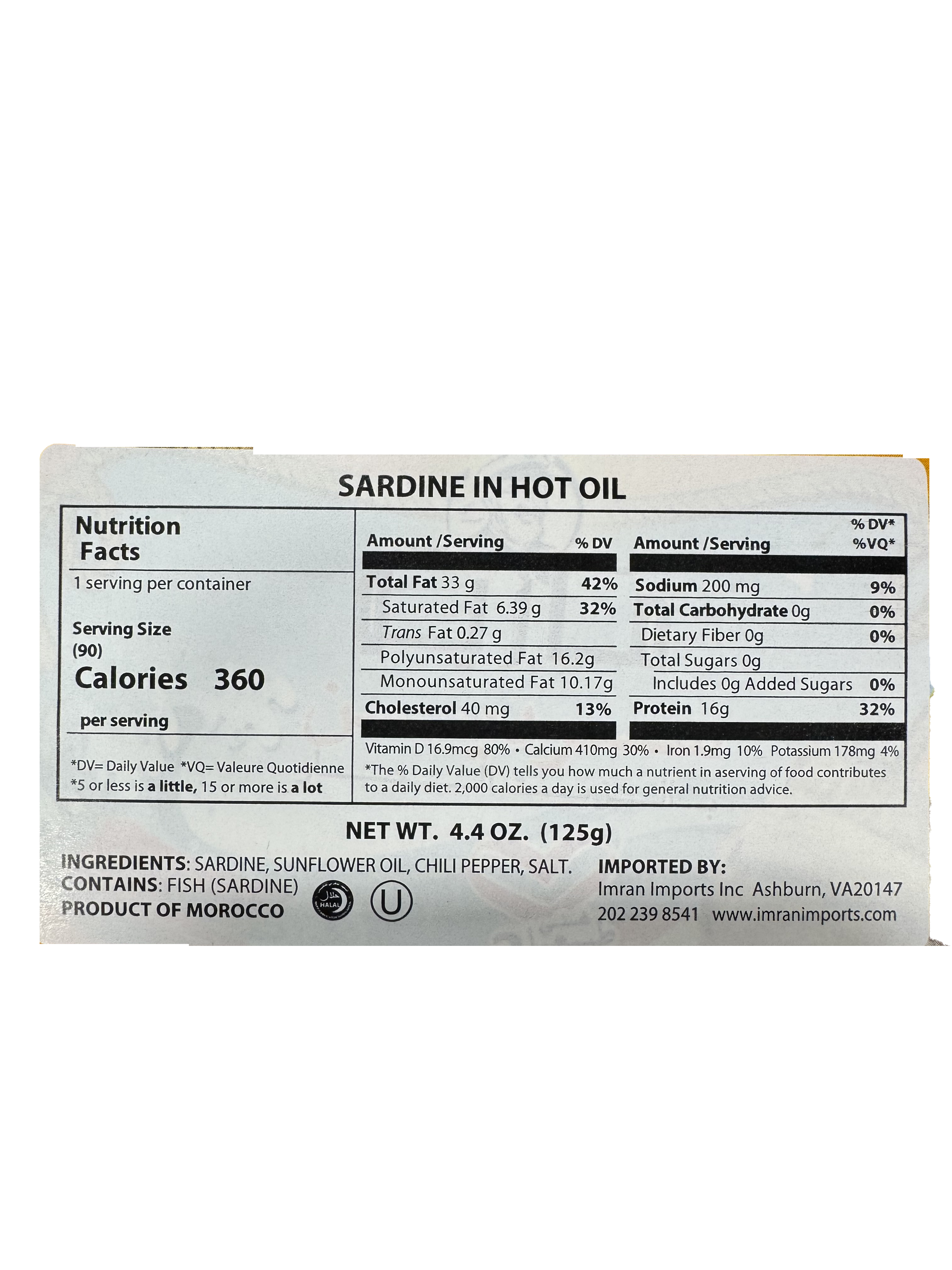 Mario Sardines in Spicy Oil 125g - Sahara Specialty Foods