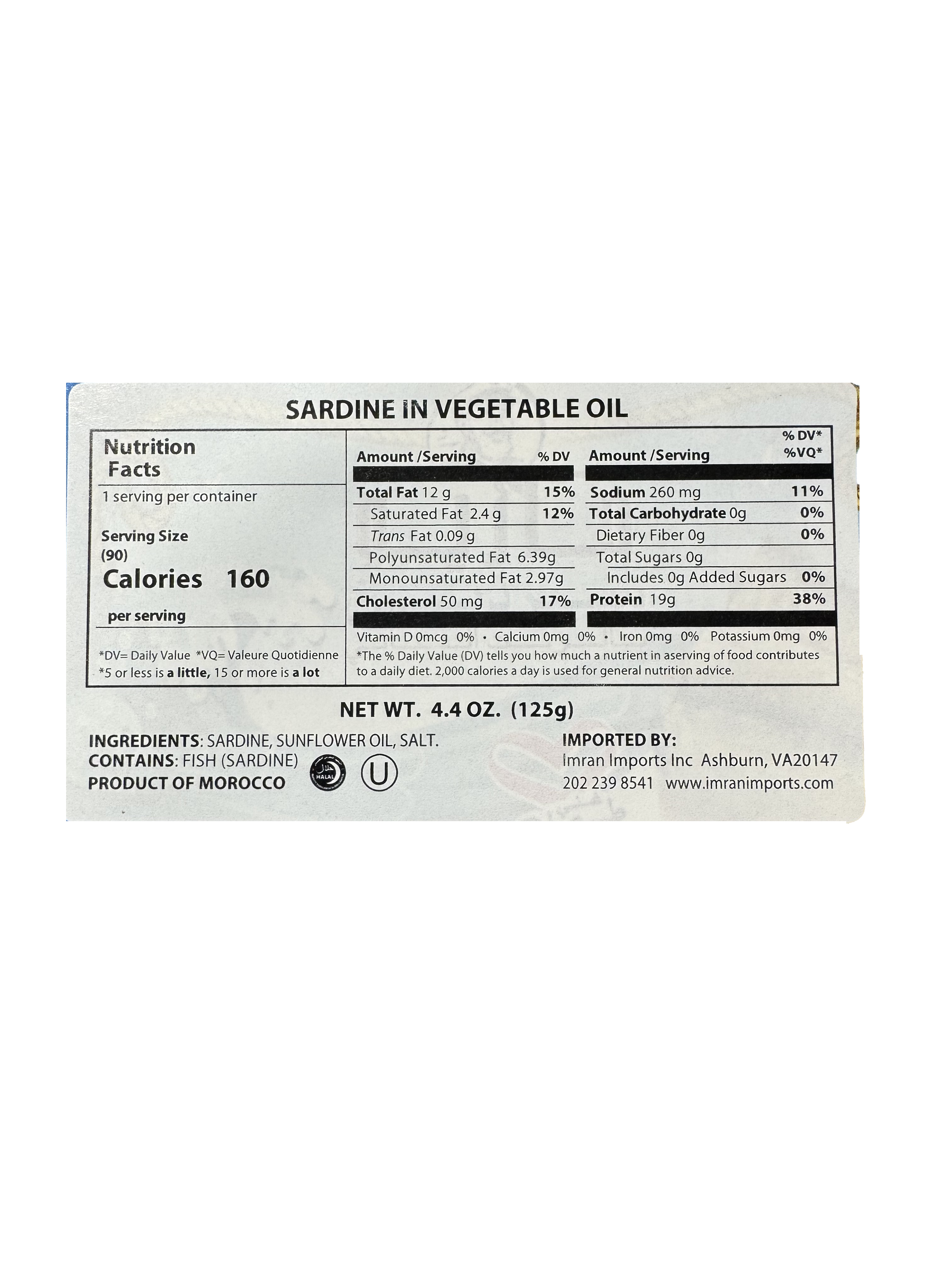 Mario Sardine in Vegetable Oil 125g - Sahara Specialty Foods