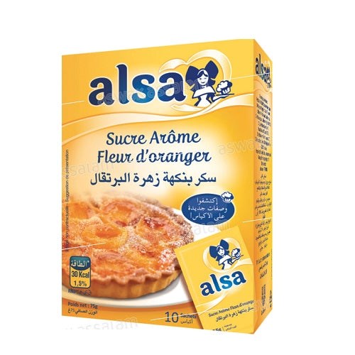 Alsa Orange Blossom Vanilla Sugar 10 Sachets 7.5g - Sahara Specialty Foods