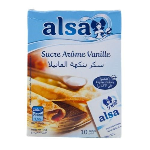 Alsa Sugar Vanille Flavor 10 Sachets 7.5g - Sahara Specialty Foods