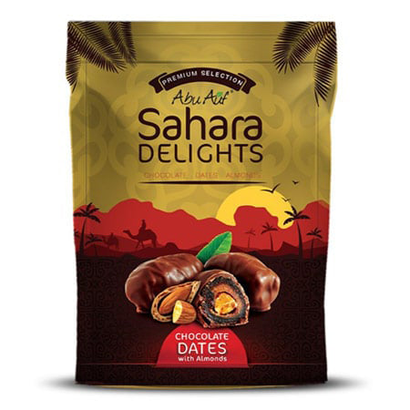 Sahara Delights Chocolate Dates W/ Almonds 300g - Sahara Specialty Foods