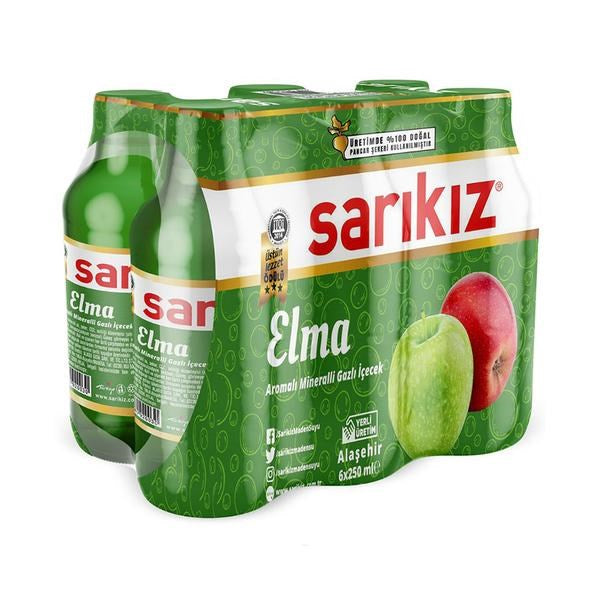 Sarikiz Mineral Water Apple 250ml 6-pack - Sahara Specialty Foods