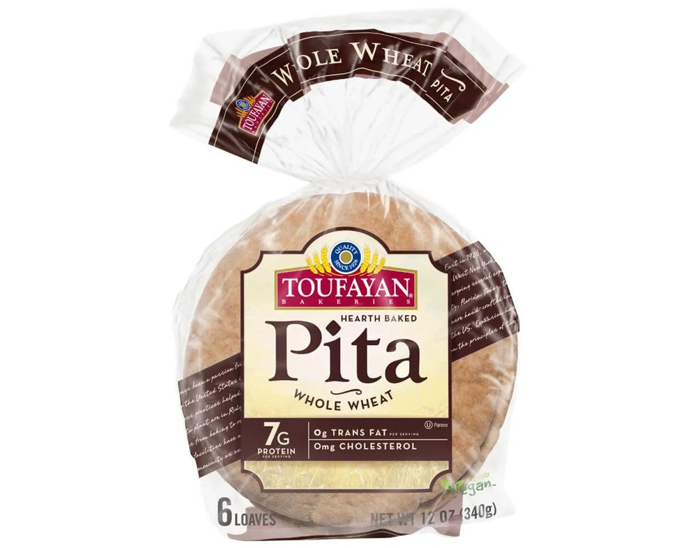 Toufayan's Pita Bread Whole Wheat 6-pack - Sahara Specialty Foods