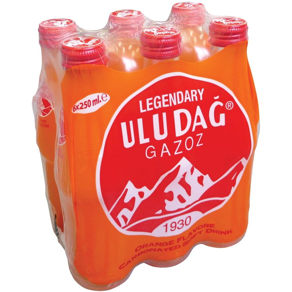 Uludag Gazoz Orange Soda 6*250ml - Sahara Specialty Foods