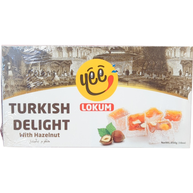 Yee Lokum Turkish Delight Hazelnut 454g - Sahara Specialty Foods