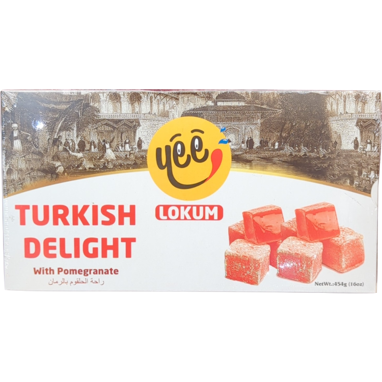 Yee Lokum Turkish Delight Pomegranate 454g - Sahara Specialty Foods